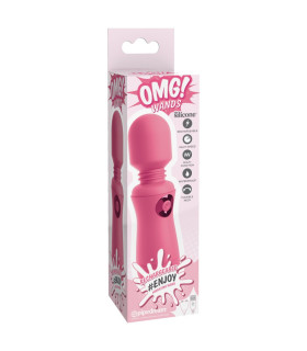 Вибратор-микрофон Pipedream OMG Wands Enjoy с гибкой головкой, розовый, 15 х 4 см - No Taboo