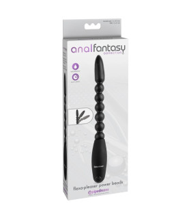 Анальный вибратор Pipedream Flexa Pleaser Power Beads с гибким стержнем, черный, 27 х 2.5 см - No Taboo