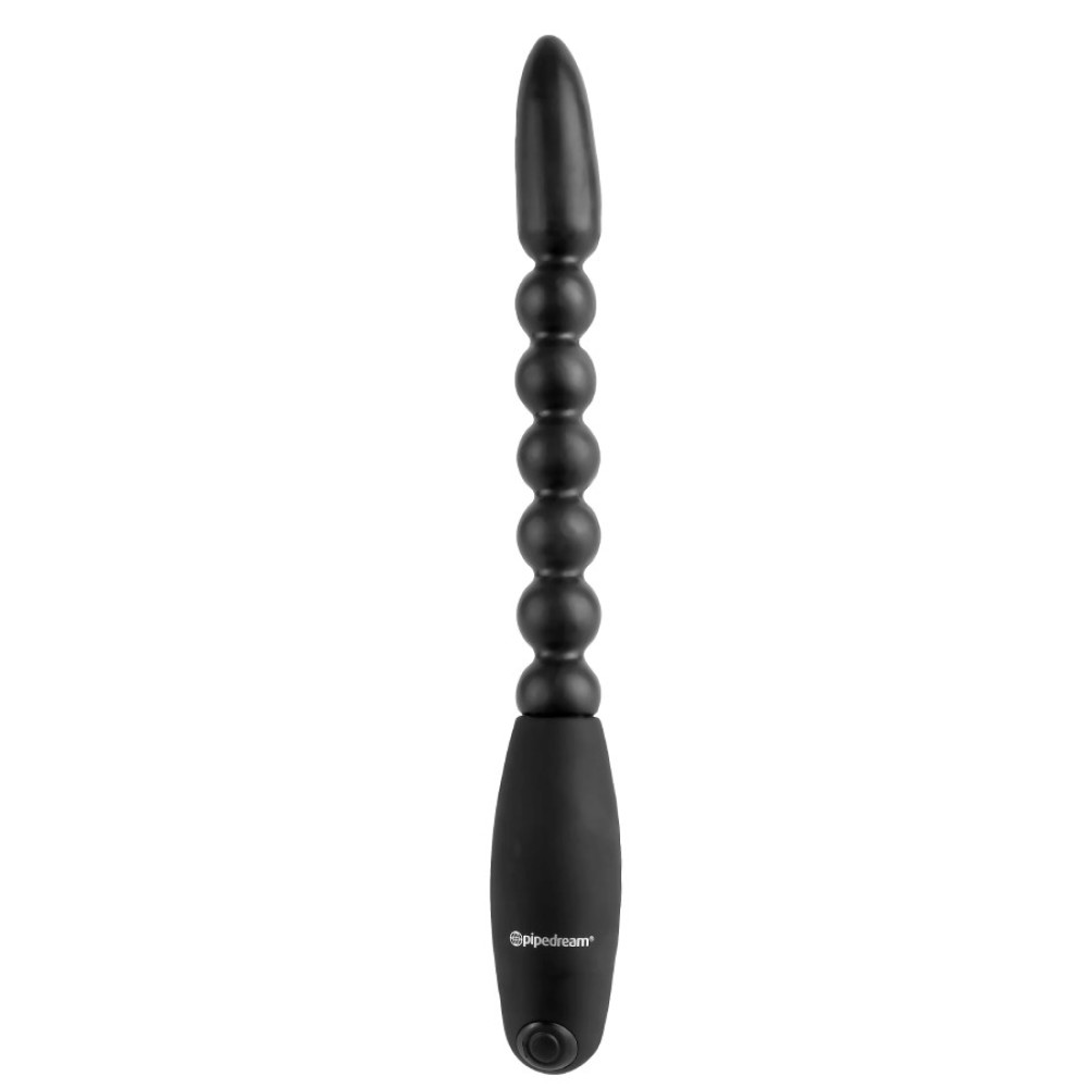 Анальный вибратор Pipedream Flexa Pleaser Power Beads с гибким стержнем, черный, 27 х 2.5 см фото №2 — секс игрушки: Украина, NO TABOO