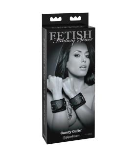 Наручники широкі Pipedream Fetish Fantasy зі штучним хутром, чорні, 77 см - No Taboo