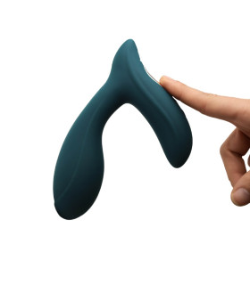 Вибромассажер простаты Adrien Lastic Pulsation с управлением через приложение, зелёный, 12.9 х 4 см - No Taboo