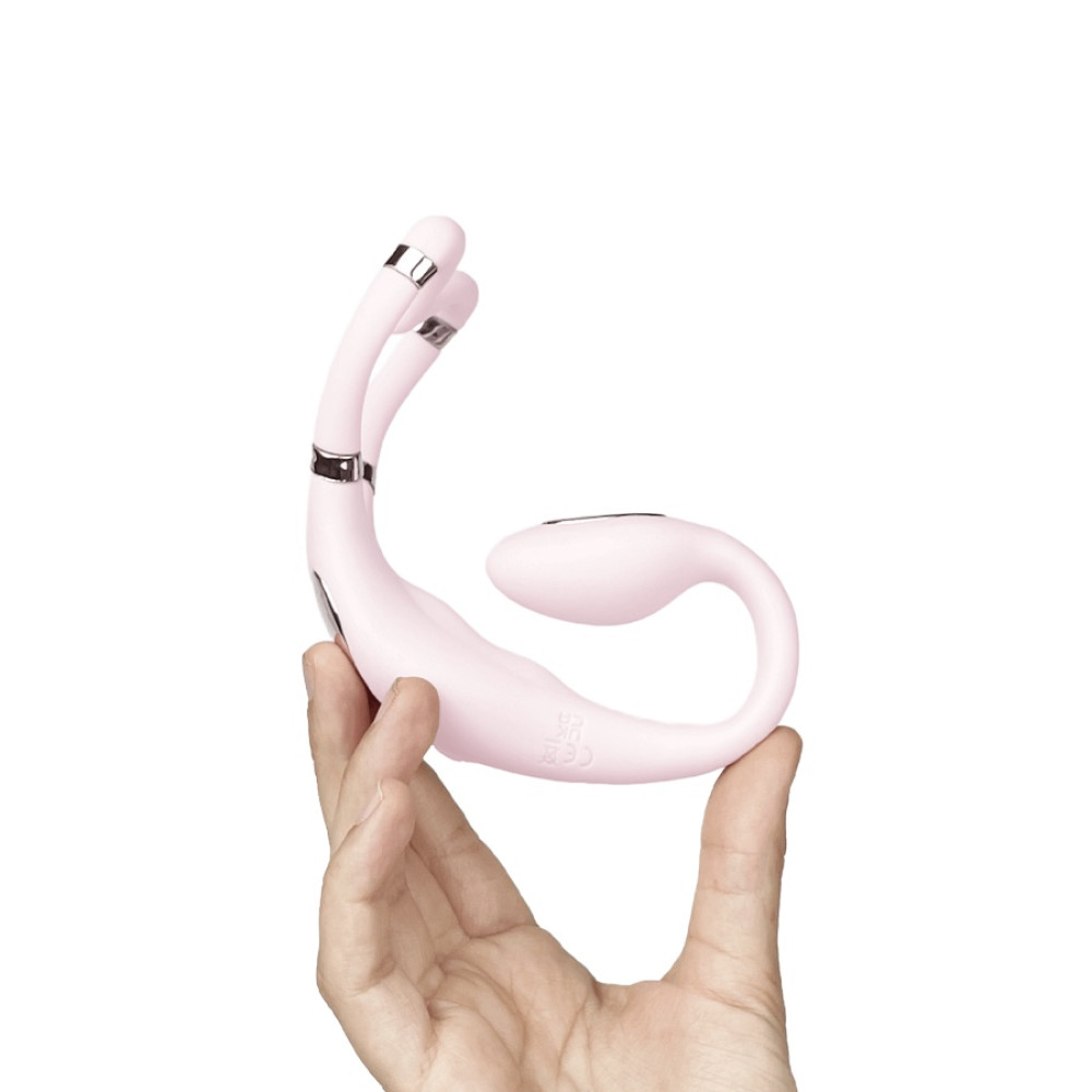 Вибратор для клитора и точки G Adrien Lastic Venus с управлением через приложение, розовый, 13 х 3.5 см фото №2 — секс игрушки: Украина, NO TABOO