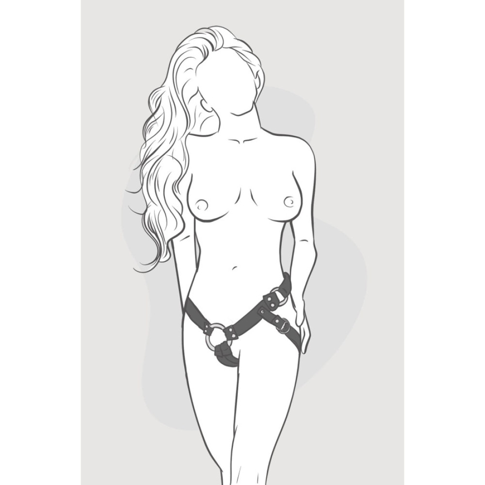 Трусики для страпона Adrien Lastic Lastic Strap-on джинсовые, чёрные, One Size фото №3 — секс игрушки: Украина, NO TABOO