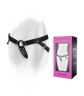 Трусики для страпона Adrien Lastic Lastic Strap-on джинсовые, чёрные, One Size - No Taboo