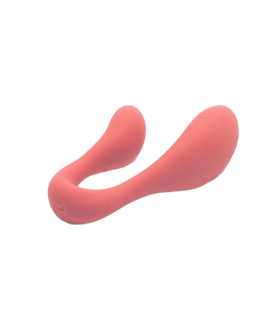 Вибратор для пар Adrien Lastic Couple Secrets 2 с управлением через приложение, розовый, 10.8 х 3.5 см - No Taboo