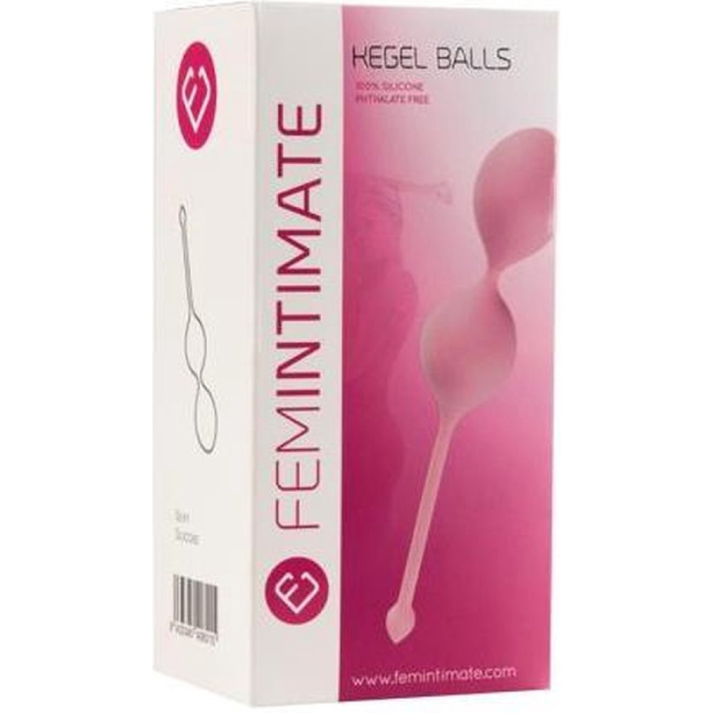 Вагинальные шарики Femintimate Kegel Balls розовые, 19.9 х 3.5 см фото №2 — секс игрушки: Украина, NO TABOO