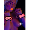 Наручники светящиеся в темноте Taboom Wrist Cuffs, розовые, фото №3 — секс шоп Украина, NO TABOO
