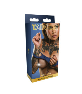 Наручники силіконові Taboom Silicone Supreme Silicone Wrist Cuffs без застібок, сині, 27 x 9 см - No Taboo