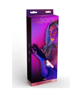 Батіг що світиться в темряві Taboom Glow In The Dark рожево-чорний, 37 см - No Taboo
