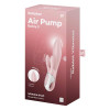 Вібратор-кролик Satisfyer Air Pump Bunny рожевий, 21 х 4 см фото №2 — секс іграшки: Україна, NO TABOO