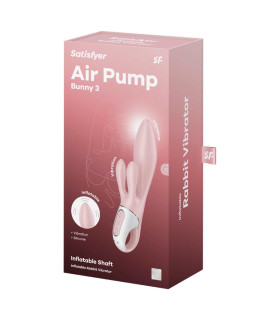 Вибратор-кролик Satisfyer Air Pump Bunny розовый, 21 х 4 см - No Taboo