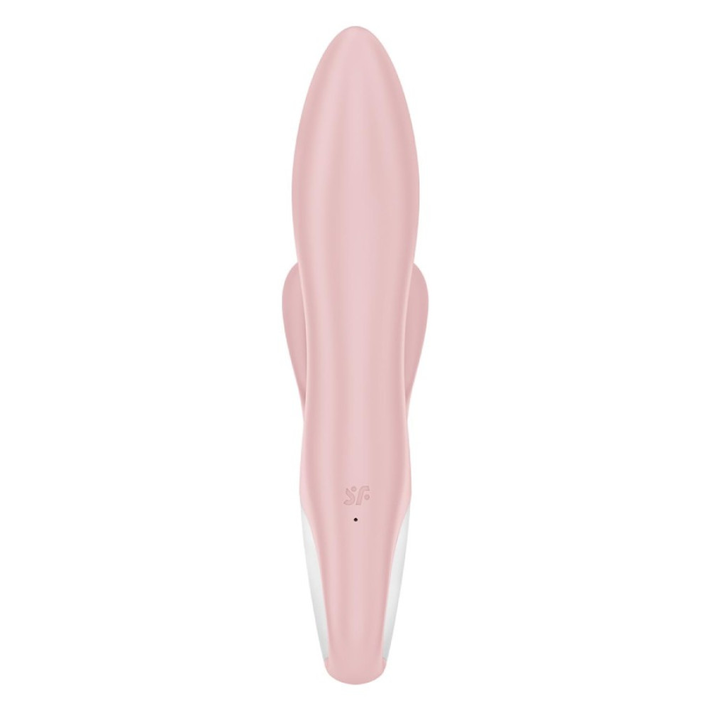 Вібратор-кролик Satisfyer Air Pump Bunny рожевий, 21 х 4 см фото №5 — секс іграшки: Україна, NO TABOO