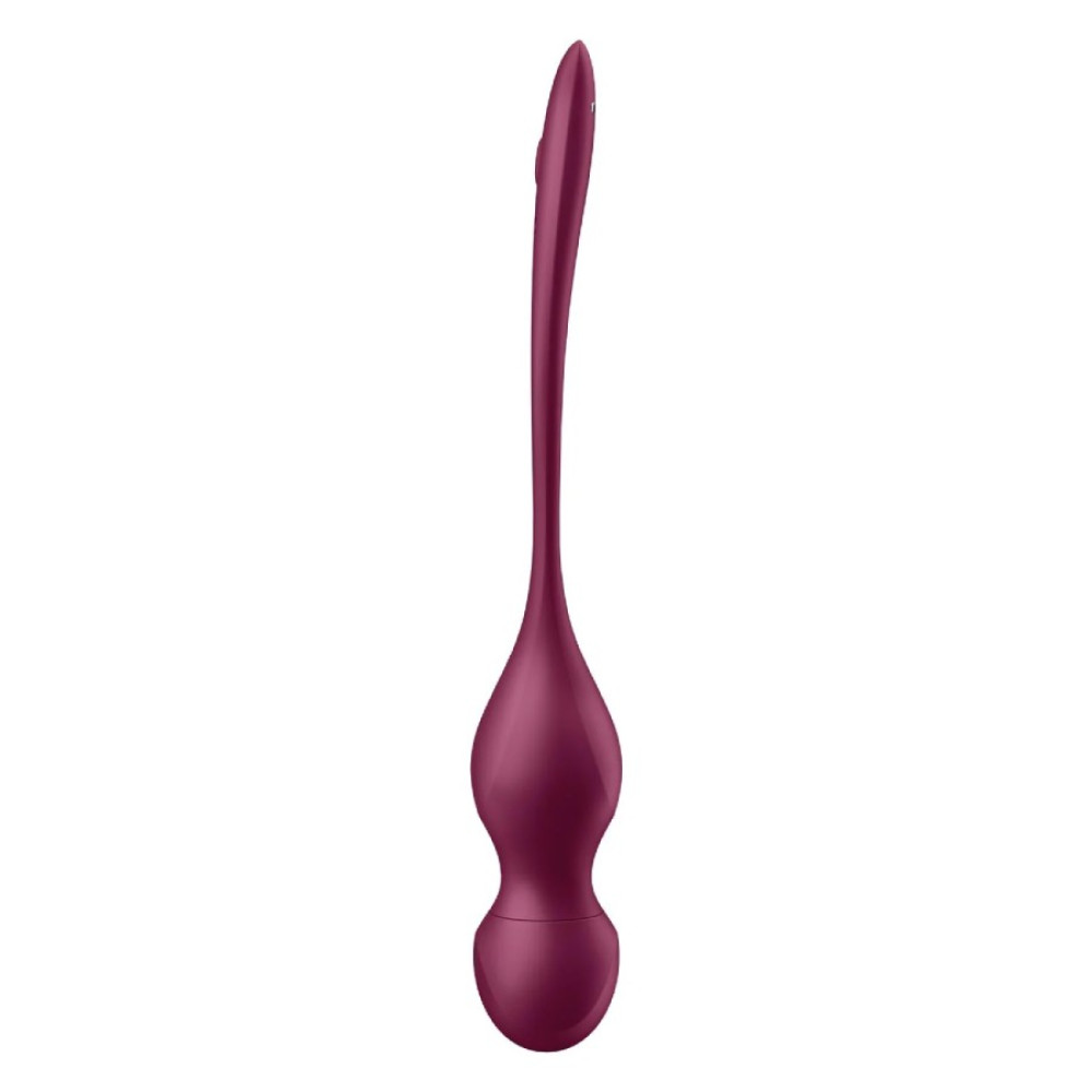 Вагинальные виброшарики Satisfyer Love Birds Vary с приложением и пультом, бордовые, 22.2 х 3.3 см фото №3 — секс игрушки: Украина, NO TABOO