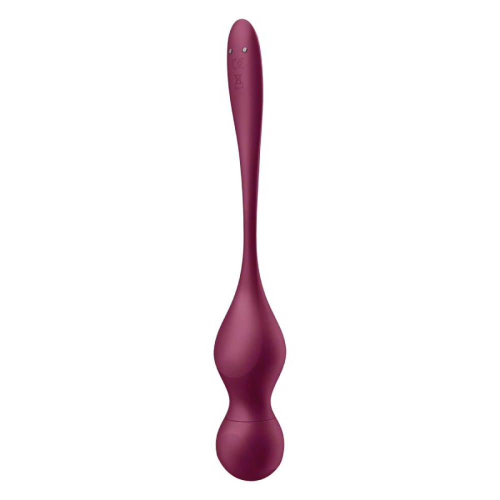 Вагинальные виброшарики Satisfyer Love Birds Vary с приложением и пультом, бордовые, 22.2 х 3.3 см фото №6 — секс игрушки: Украина, NO TABOO