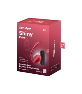 Вибратор в трусики Satisfyer Ribbed Petal с приложением и пультом, красный, 23.5 х 3.8 см - No Taboo