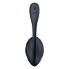 Вибратор в трусики Satisfyer Ribbed Petal с приложением и пультом, черный, 23.5 х 3.8 см фото №4 — секс игрушки: Украина, NO TABOO