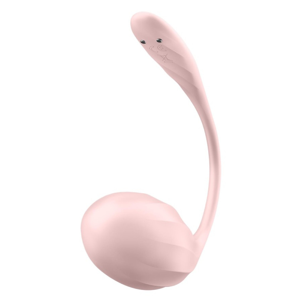 Вибратор в трусики Satisfyer Ribbed Petal с приложением и пультом, розовый, 23.5 х 3.8 см фото №3 — секс игрушки: Украина, NO TABOO