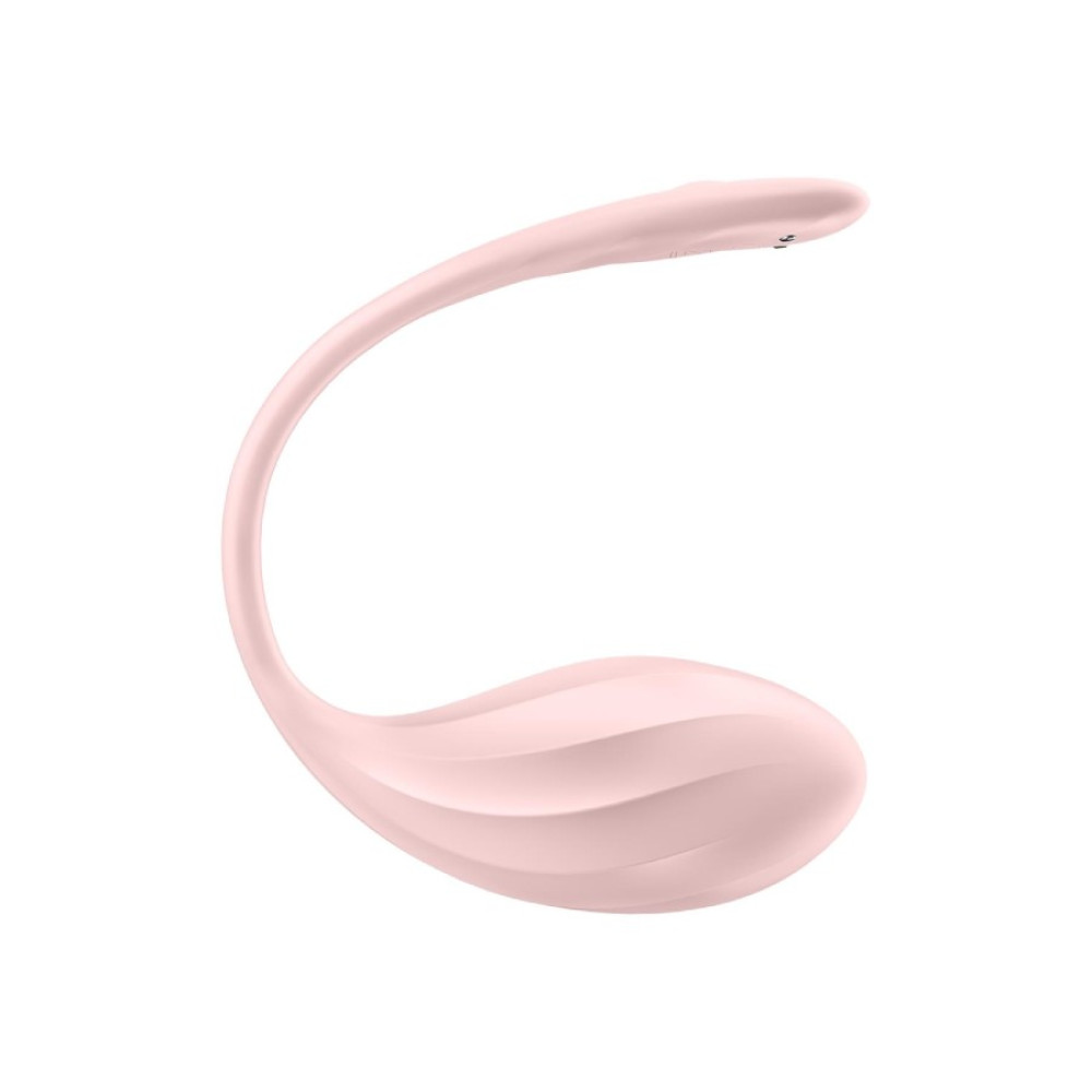 Вибратор в трусики Satisfyer Ribbed Petal с приложением и пультом, розовый, 23.5 х 3.8 см фото №4 — секс игрушки: Украина, NO TABOO