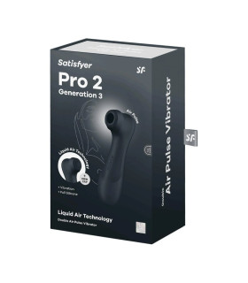 Вибратор Satisfyer Pro 2 с эффектом пульсации, чёрный, 16.4 х 6.5 см - No Taboo