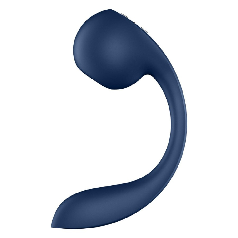 Вибратор для точки Satisfyer G и клитора Pro+ Wave 4 с приложением, голубой, 26.5 х 4.1 см фото №3 — секс игрушки: Украина, NO TABOO
