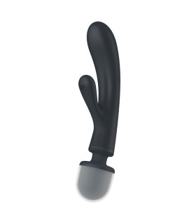Вибратор-микрофон Satisfyer Triple Lover тройное действие, серый, 24 х 3.8 см - No Taboo