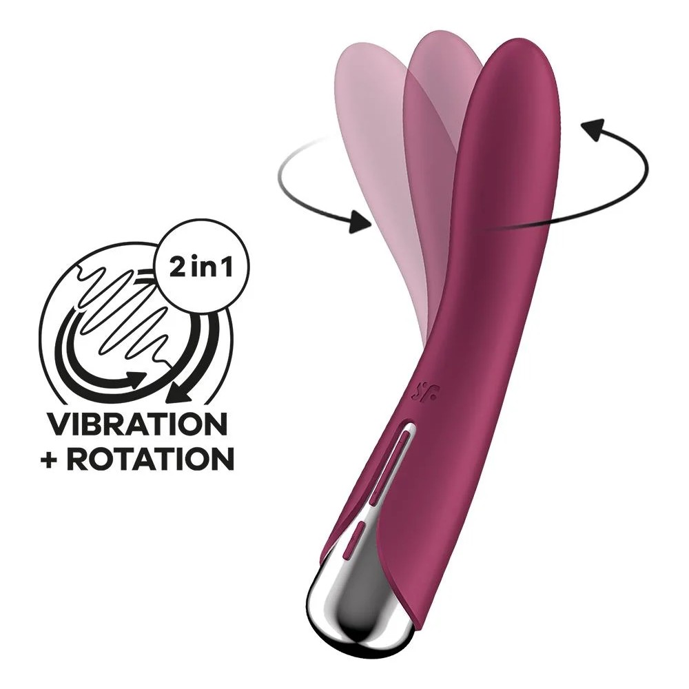 Вибратор для точки Satisfyer G Spinning Vibe 1 с ротацией, красный, 17.5 х 3.5 см фото №3 — секс игрушки: Украина, NO TABOO