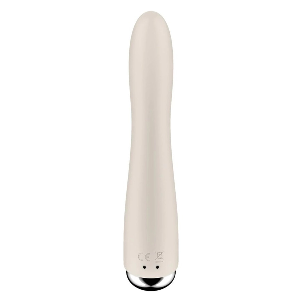 Вибратор для точки G Satisfyer Spinning Vibe 1 с ротацией, бежевый, 17.5 х 3.5 см фото №7 — секс игрушки: Украина, NO TABOO