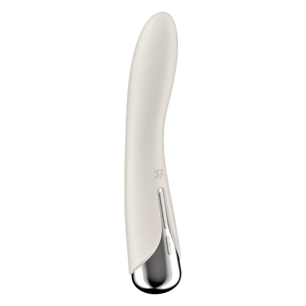 Вибратор для точки G Satisfyer Spinning Vibe 1 с ротацией, бежевый, 17.5 х 3.5 см фото №0 — секс игрушки: Украина, NO TABOO