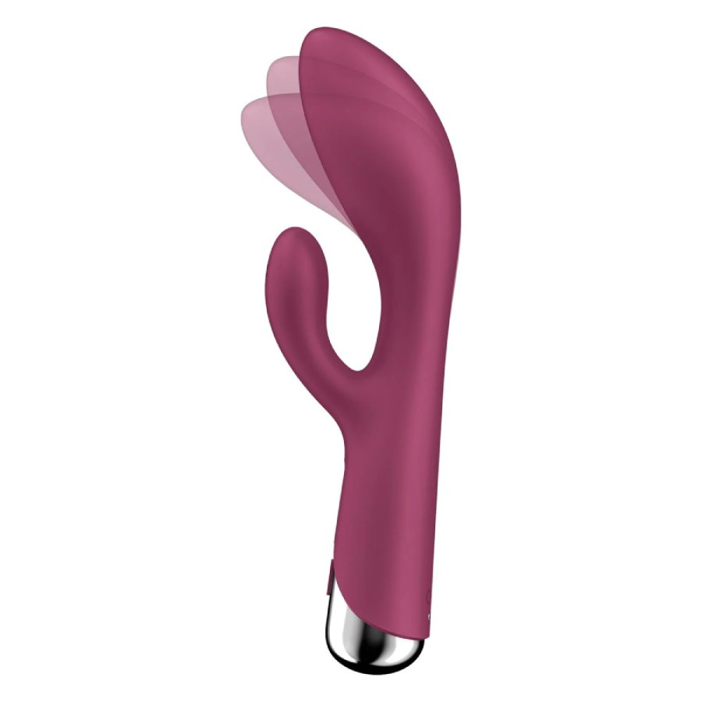 Вибратор-кролик Satisfyer Spinning Rabbit 1 для точки G и клитора, красный, 20 х 3.5 см фото №5 — секс игрушки: Украина, NO TABOO