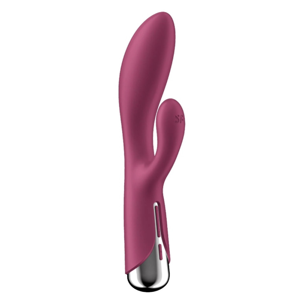 Вибратор-кролик Satisfyer Spinning Rabbit 1 для точки G и клитора, красный, 20 х 3.5 см фото №0 — секс игрушки: Украина, NO TABOO