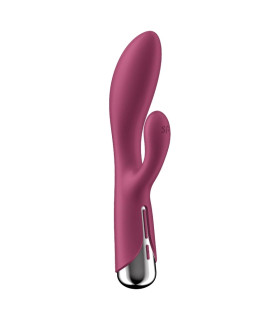 Вибратор-кролик Satisfyer Spinning Rabbit 1 для точки G и клитора, красный, 20 х 3.5 см - No Taboo