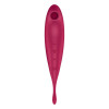 Вибратор с волновой стимуляцией Satisfyer Twirling Pro с приложением, красный, 20.5 х 3.7 см фото №4 — секс игрушки: Украина, NO TABOO