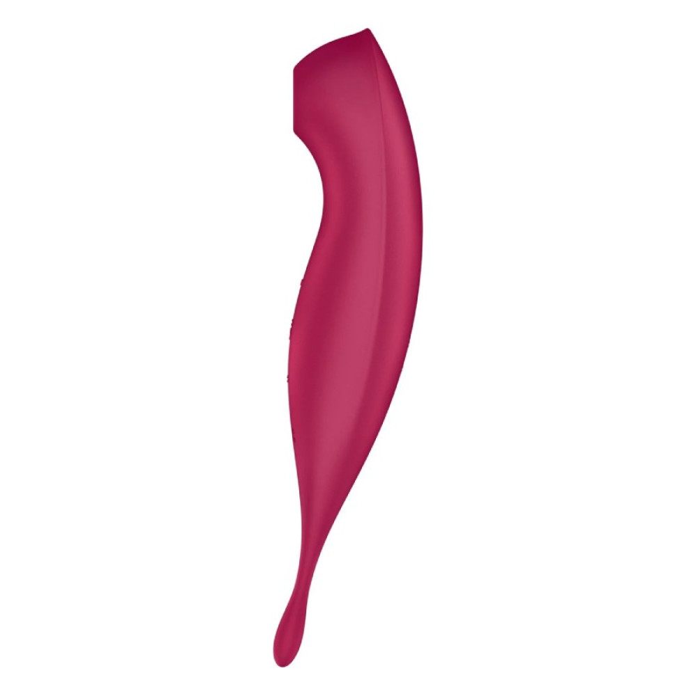Вибратор с волновой стимуляцией Satisfyer Twirling Pro с приложением, красный, 20.5 х 3.7 см фото №5 — секс игрушки: Украина, NO TABOO