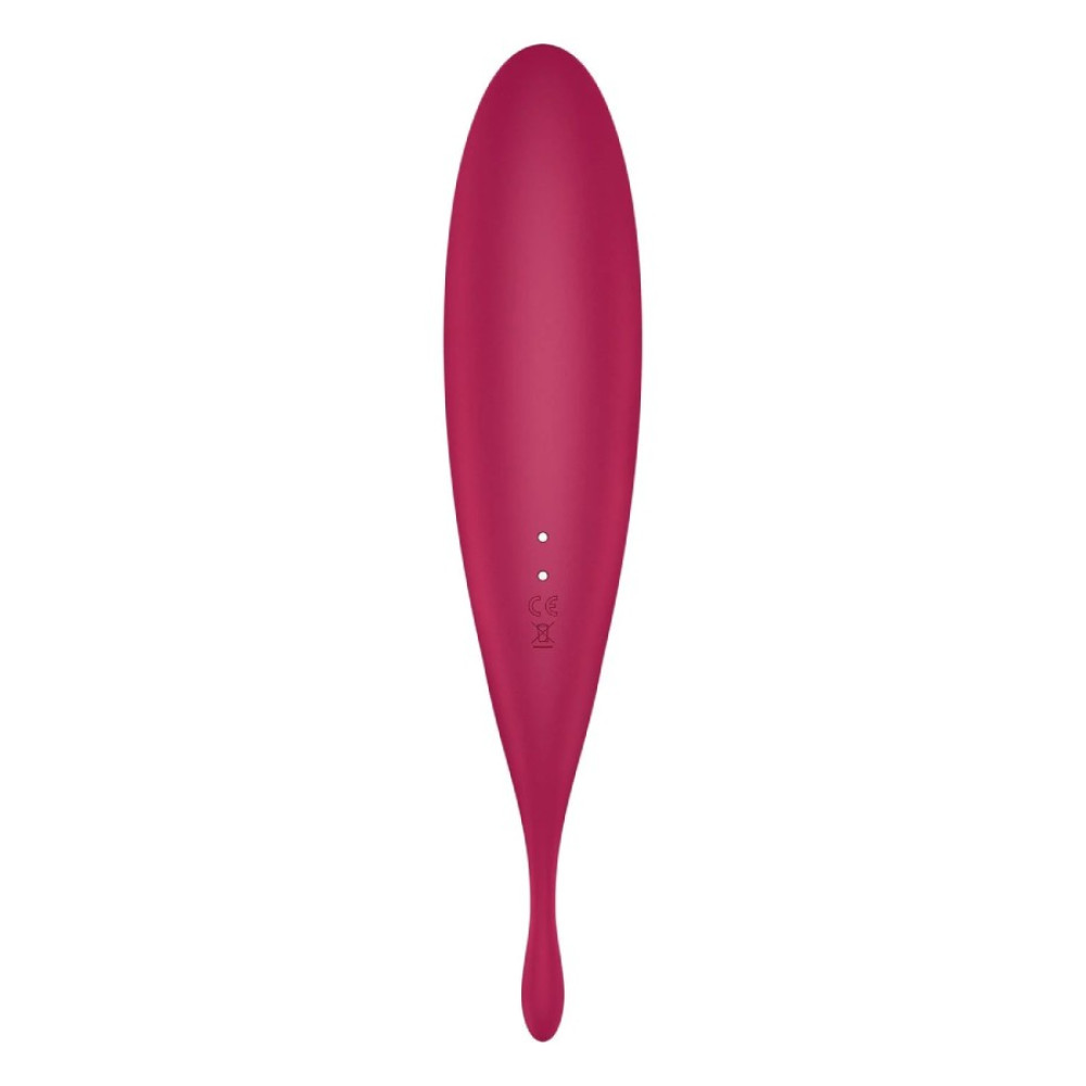 Вибратор с волновой стимуляцией Satisfyer Twirling Pro с приложением, красный, 20.5 х 3.7 см фото №6 — секс игрушки: Украина, NO TABOO