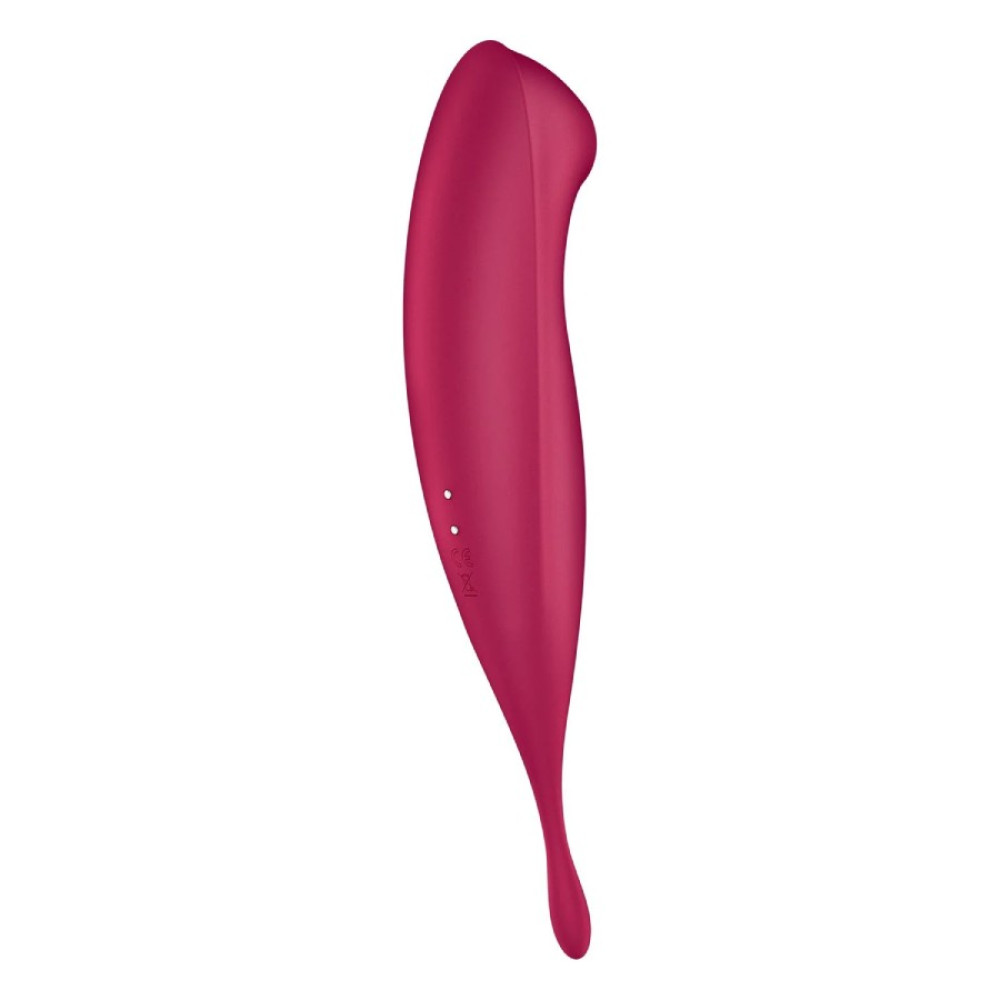Вибратор с волновой стимуляцией Satisfyer Twirling Pro с приложением, красный, 20.5 х 3.7 см фото №7 — секс игрушки: Украина, NO TABOO