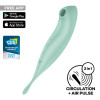 Вибратор с волновой стимуляцией Satisfyer Twirling Pro с приложением, мятный, 20.5 х 3.7 см фото №1 — секс игрушки: Украина, NO TABOO