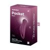 Вакуумный стимулятор клитора Satisfyer Pocket Pro 1 с вибрацией, бордовый, 14 х 3.6 см фото №2 — секс игрушки: Украина, NO TABOO