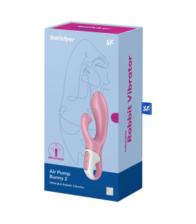 Вибратор-кролик Satisfyer Air Pump Bunny 2 розовый, 20 х 4 см - No Taboo