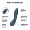 Вибратор Satisfyer G-Spot Wave 4 для точки G, черный, 21 х 3.5 см фото №5 — секс игрушки: Украина, NO TABOO