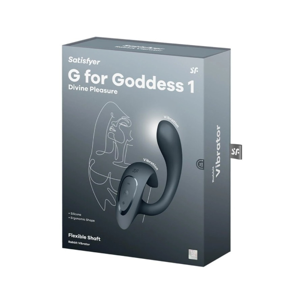 Вибратор Satisfyer G for Goddess 1 для точки G и клитора, серый, 18.5 х 4 см фото №2 — секс игрушки: Украина, NO TABOO