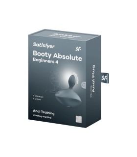 Анальный вибратор Satisfyer Booty Absolute Beginners 4 с широкой основой, серый, 7.8 х 8.3 см - No Taboo