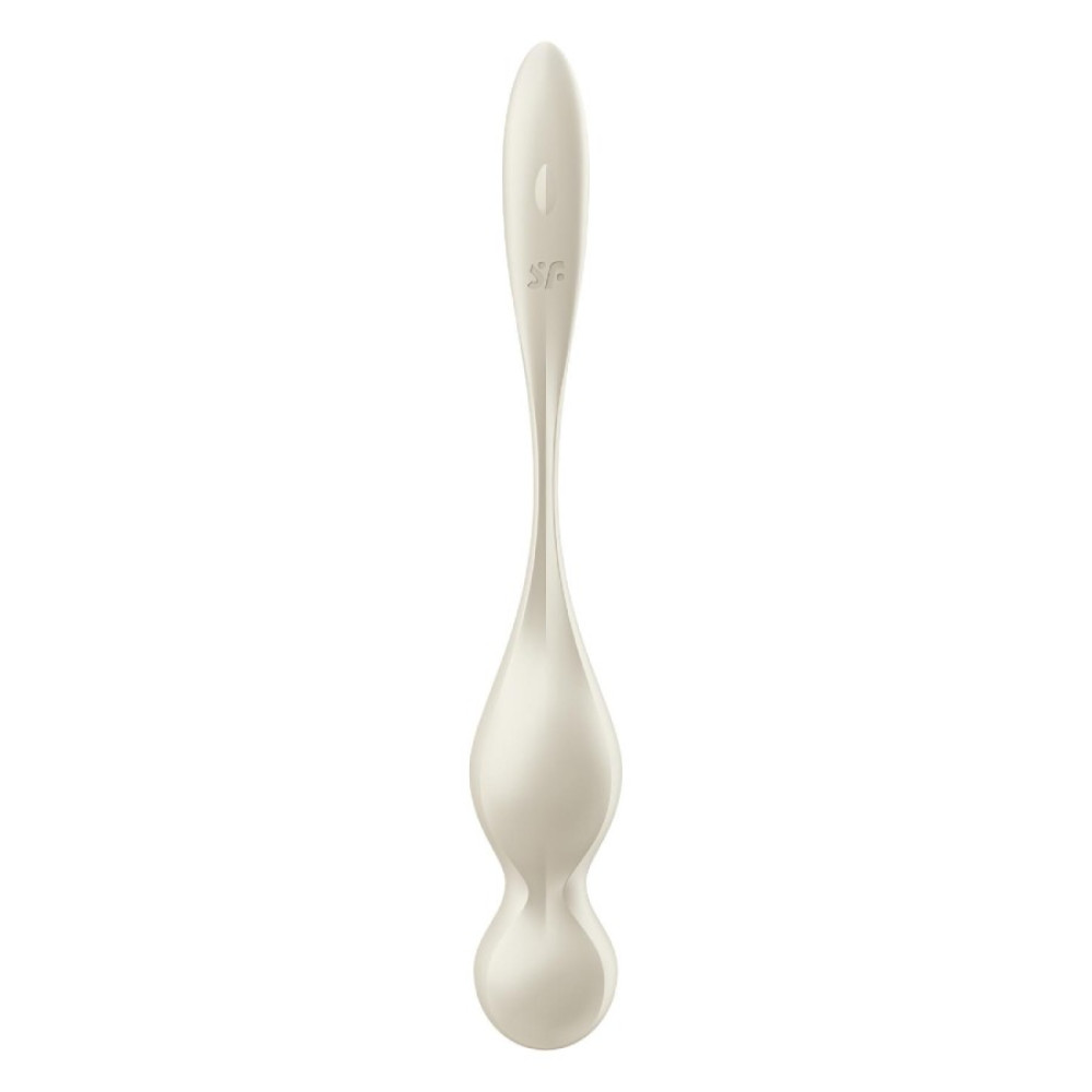 Вагинальные виброшарики Satisfyer Love Birds 1 с приложением, белые, 22 х 3.2 см фото №3 — секс игрушки: Украина, NO TABOO