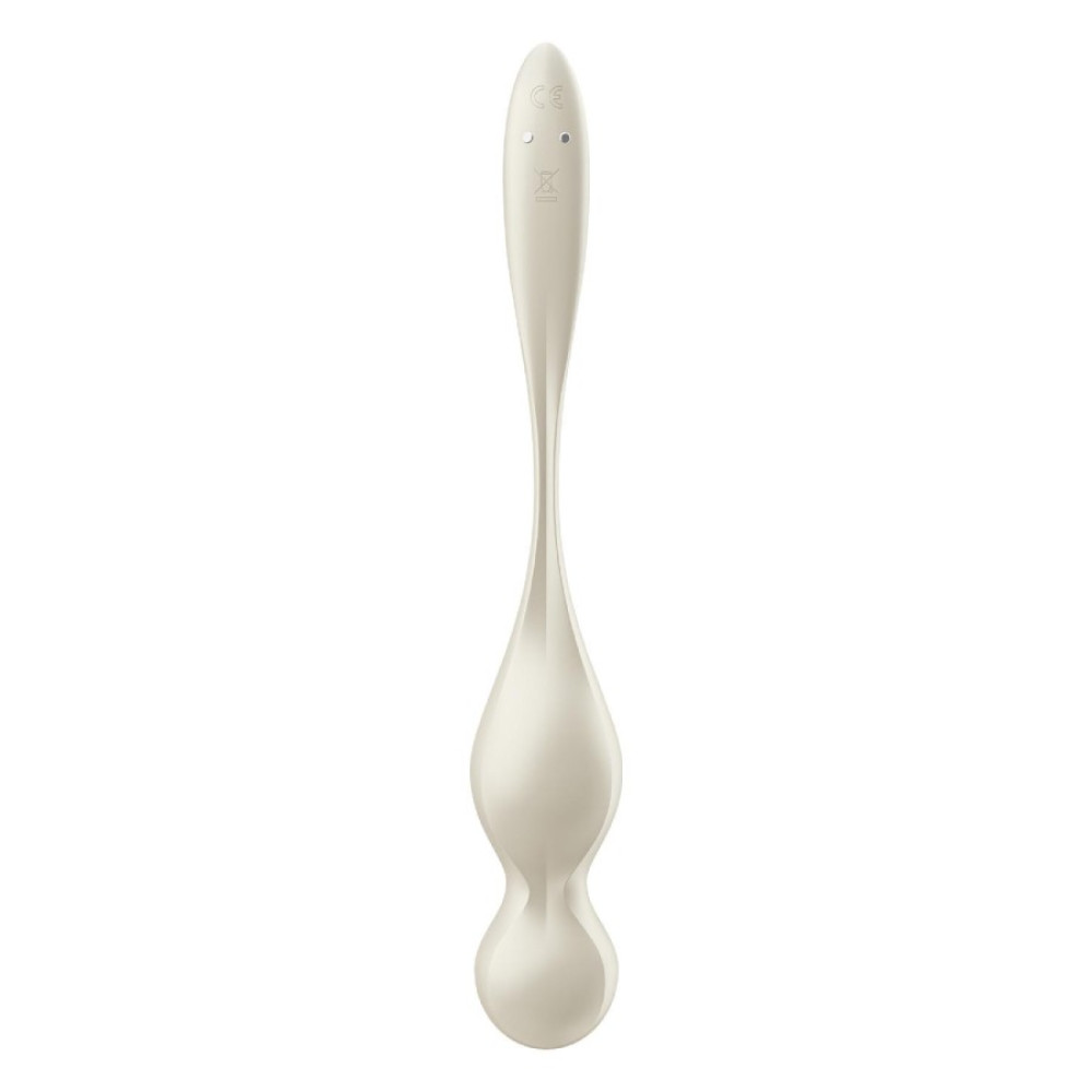Вагинальные виброшарики Satisfyer Love Birds 1 с приложением, белые, 22 х 3.2 см фото №4 — секс игрушки: Украина, NO TABOO