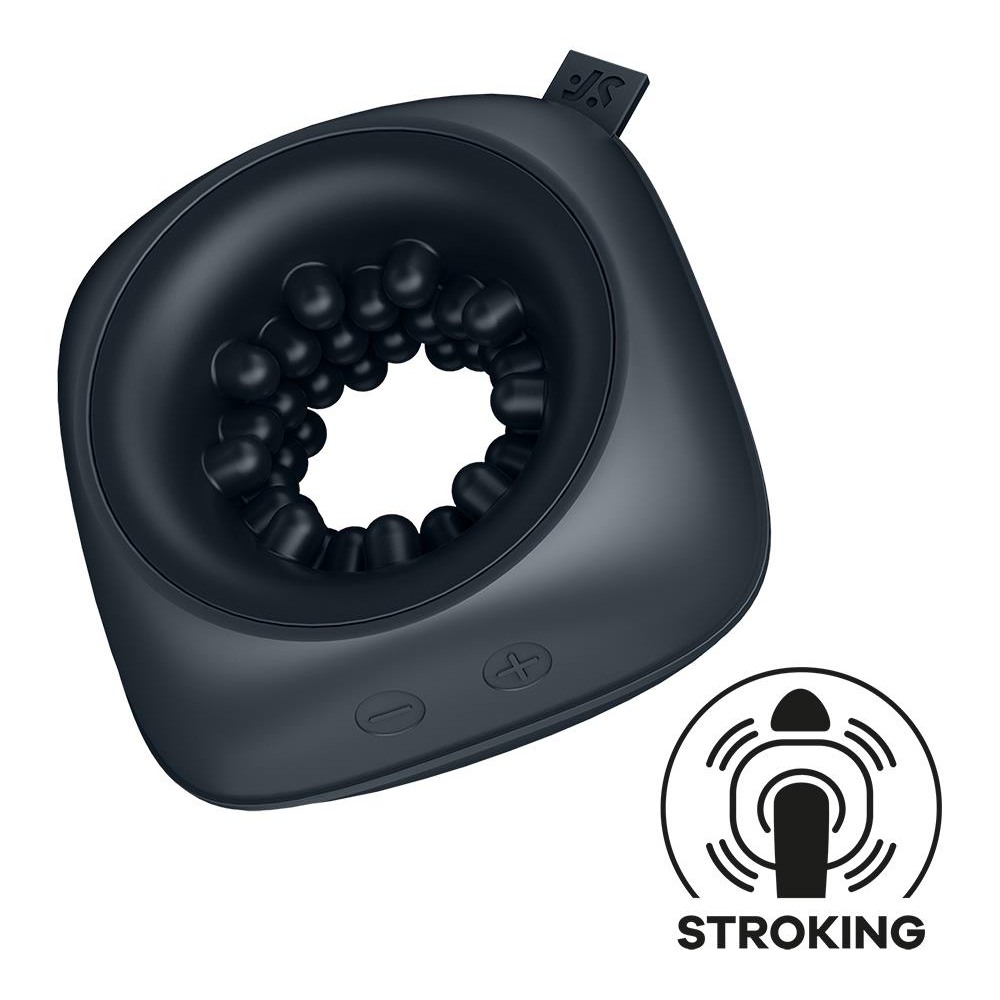 Мастурбатор-кольцо Satisfyer Ring Stroker с вибрацией, чёрный, 9.1 х 9.1 см фото №3 — секс игрушки: Украина, NO TABOO