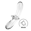 Двусторонний фаллоимитатор Satisfyer Double Crystal стеклянный, прозрачный, 20 х 5.5 см фото №1 — секс игрушки: Украина, NO TABOO
