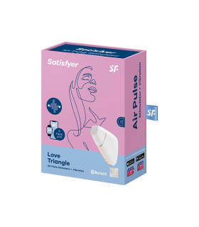 Вибратор для клитора Satisfyer Love Triangle с приложением, белый, 8.8 х 6 см - No Taboo