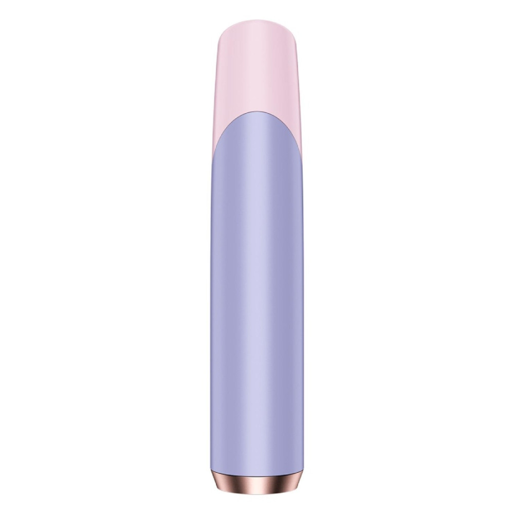 Вибратор в форме помады Satisfyer Bold Kiss с вакуумной стимуляцией, фиолетовый, 12.5 х 2.4 см фото №4 — секс игрушки: Украина, NO TABOO