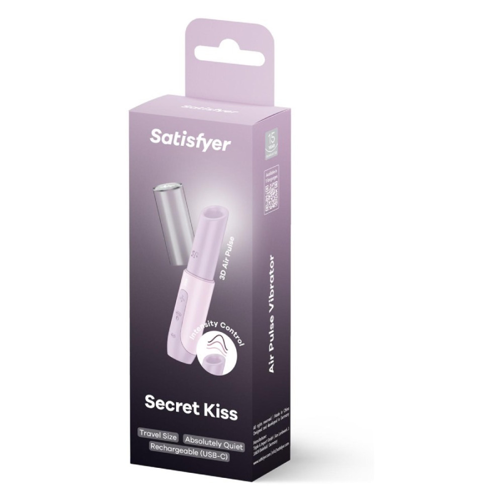 Вакуумный стимулятор клитора Satisfyer Secret Kiss бесконтактный, розовый, 12.5 х 2.7 см фото №2 — секс игрушки: Украина, NO TABOO
