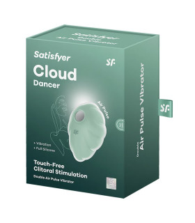Вибратор Satisfyer Cloud Dancer с вакуумной стимуляцией клитора, мятный, 9 х 6 см - No Taboo