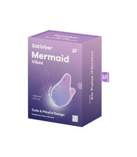 Вакуумный стимулятор клитора Satisfyer Mermaid Vibes с вибрацией, розово-фиолетовый, 9.5 х 5.7 см - No Taboo